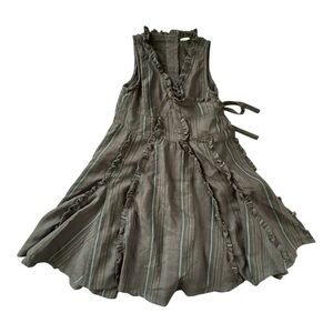 Jottum Striped Sleeveless boho Ruffle fit & flare Dress girls Sz 7